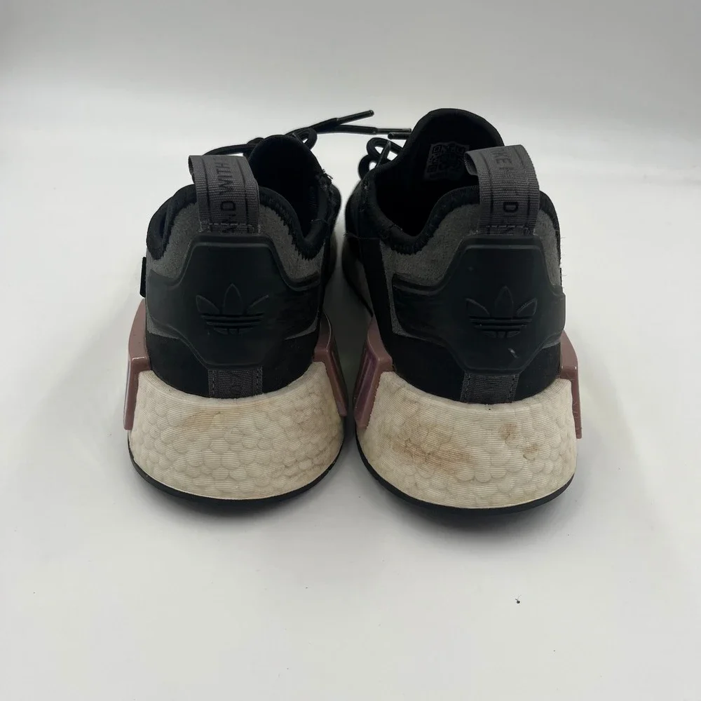Adidas NMD_R1 Core Black Iridescent Holographic Plugs Boost Sneaker -‎ Size 11